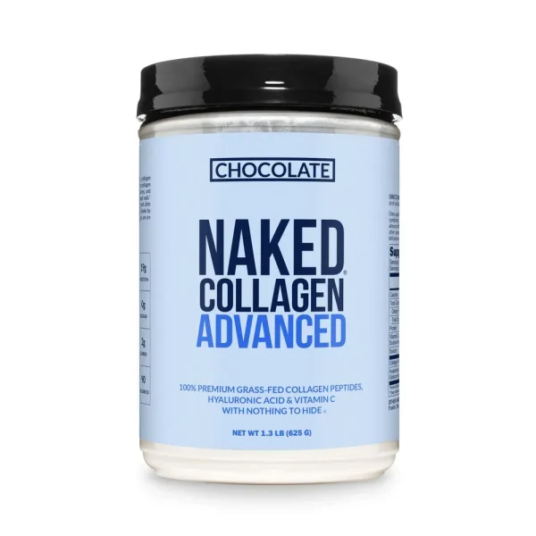 Chocolate Collagen Peptides with Hyaluronic Acid | Naked Collagen Advanced - 1.3 LB