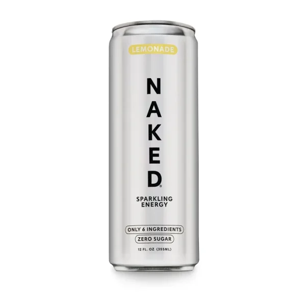 Lemonade Naked Sparkling Energy | Clean Energy Drink - 12 Cans