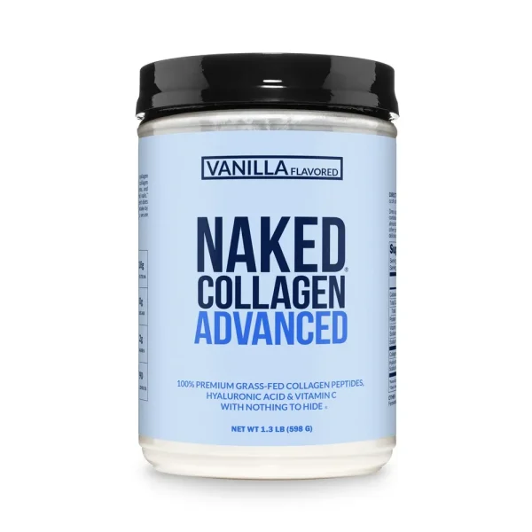Vanilla Collagen Peptides with Hyaluronic Acid | Naked Collagen Advanced - 1.3 LB